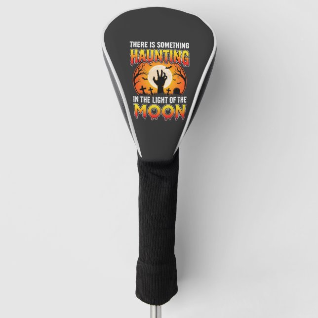Halloween Haunting Moon Graveyard Horror Golf Head Cover (Front)