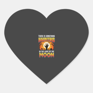 Halloween Haunting Moon Graveyard Horror Heart Sticker