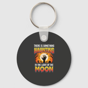 Halloween Haunting Moon Graveyard Horror Key Ring