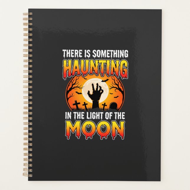 Halloween Haunting Moon Graveyard Horror Planner (Front)