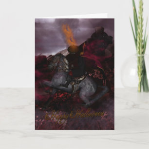 Halloween Headless Horseman Fantasy Art Card