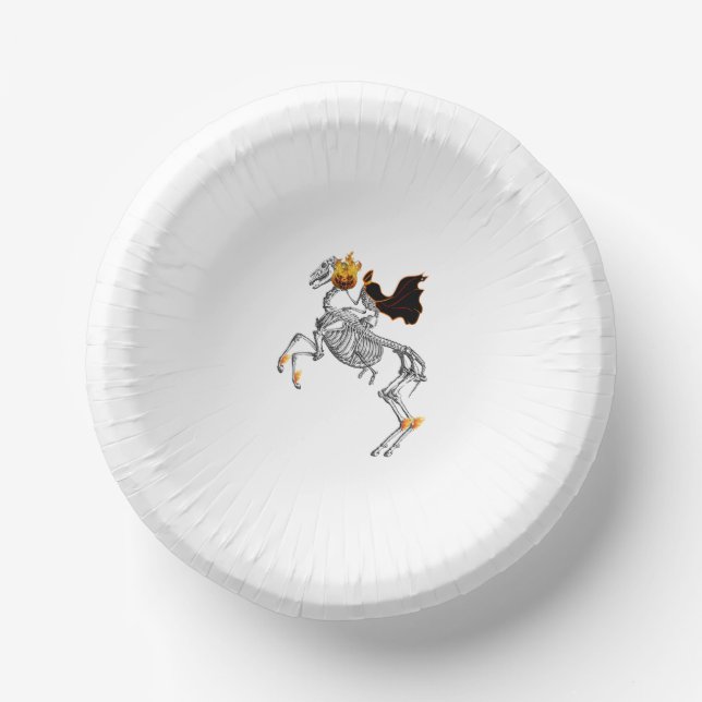 Halloween Headless Horseman - Happy Halloween Paper Plate (Front)
