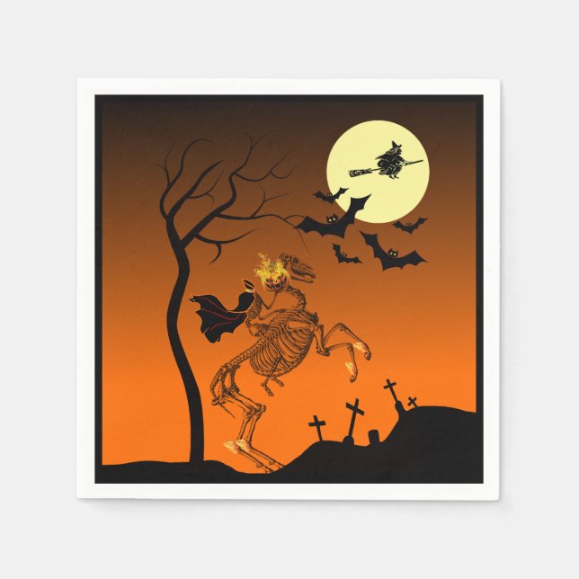 Halloween Headless Horseman Napkin (Front)