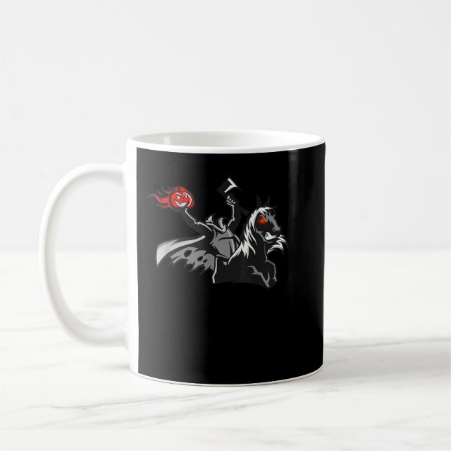 Halloween Headless Horseman Pumpkin Reaper  Coffee Mug (Left)