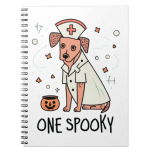 Halloween Healer Pup One Spooky Nurse Dog  Notebook