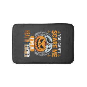 Halloween Health Teacher Scary Pumpkin Crow Bath Mat