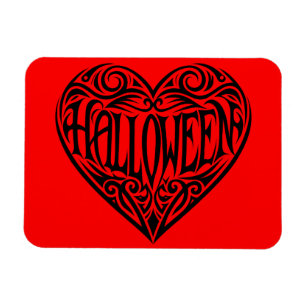 Halloween Heart, Black Heart, Holiday Magnet
