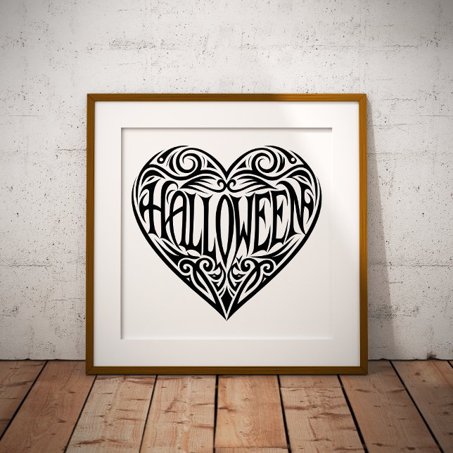 Halloween Heart, Black Heart, Holiday Poster (Creator Uploaded)