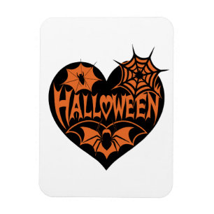 Halloween Heart, Black Heart Shape, Spider Web Magnet