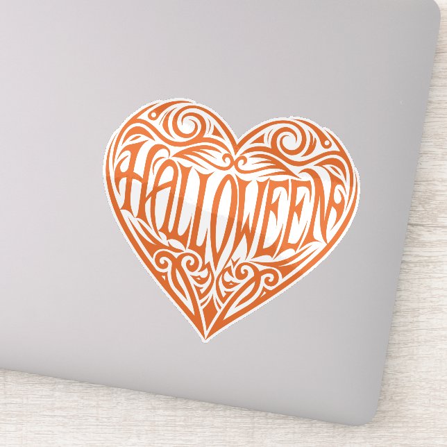 Halloween Heart, Orange Heart, Holiday (Detail)