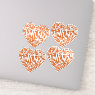 Halloween Heart, Orange Heart, Holiday