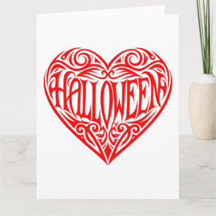 Halloween Heart, Red Heart, Holiday Card