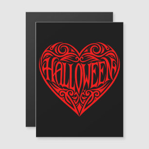 Halloween Heart, Red Heart, Holiday Magnetic Invitation