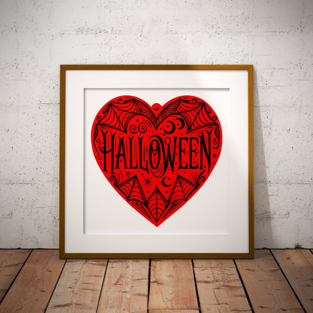 Halloween Heart, Red Heart Shape, Holiday Photo Print (Creator Uploaded)