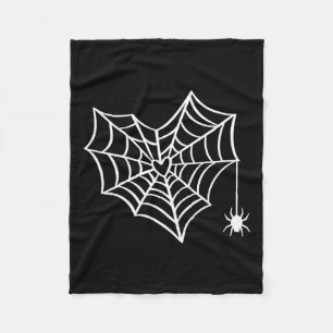 Halloween Heart Spider Web Spooky Costume  Fleece Blanket