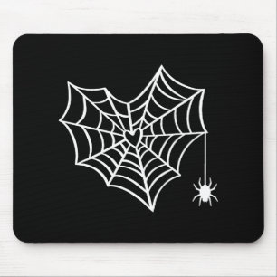 Halloween Heart Spider Web Spooky Costume Mouse Mat