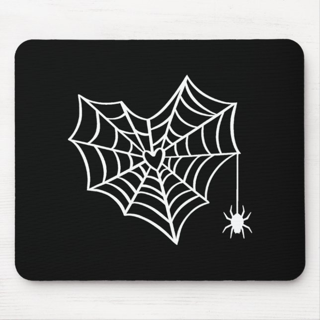 Halloween Heart Spider Web Spooky Costume  Mouse Mat (Front)