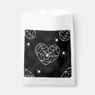 halloween heart spiderweb cobweb spiders  favour bags