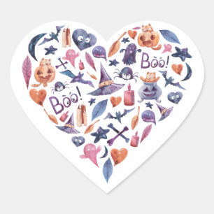 Halloween Heart Sticker