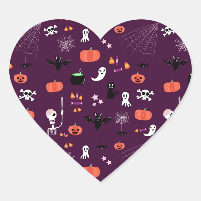 Halloween Heart Sticker (Front)