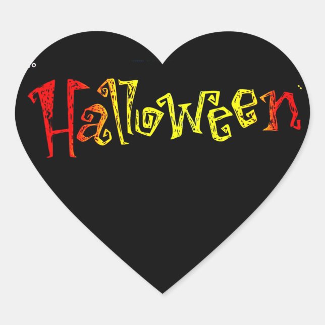 Halloween Heart Sticker (Front)
