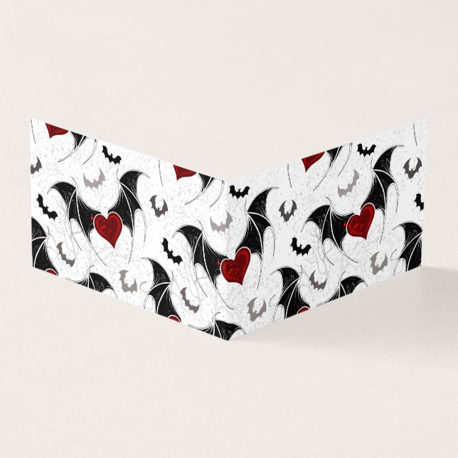 Halloween heart with black bat wings (Outside)