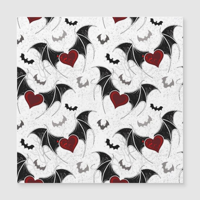 Halloween heart with black bat wings (Front)