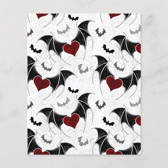 Halloween heart with black bat wings (Front)