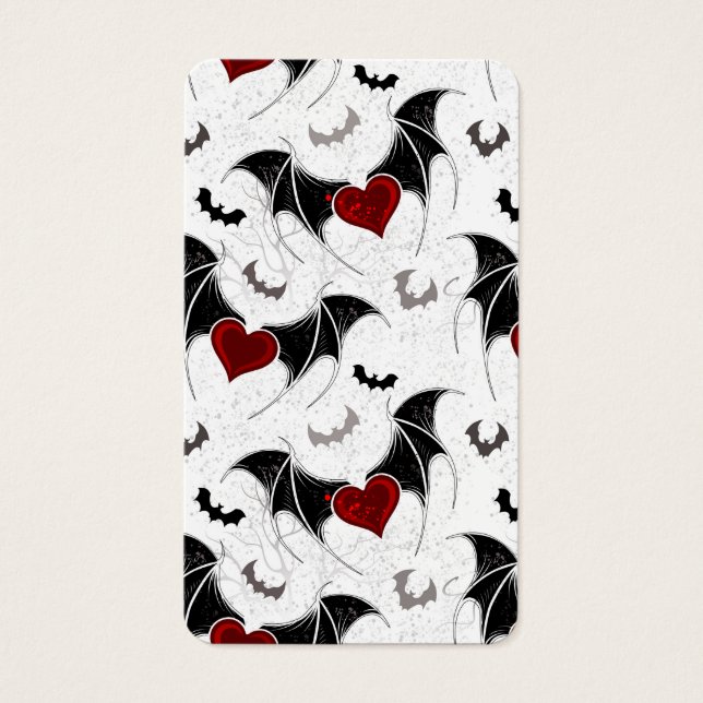 Halloween heart with black bat wings (Front)