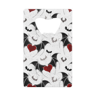 Halloween heart with black bat wings