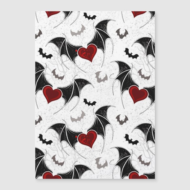 Halloween heart with black bat wings (Front)