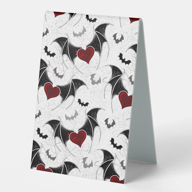 Halloween heart with black bat wings (Front)