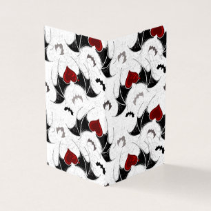 Halloween heart with black bat wings