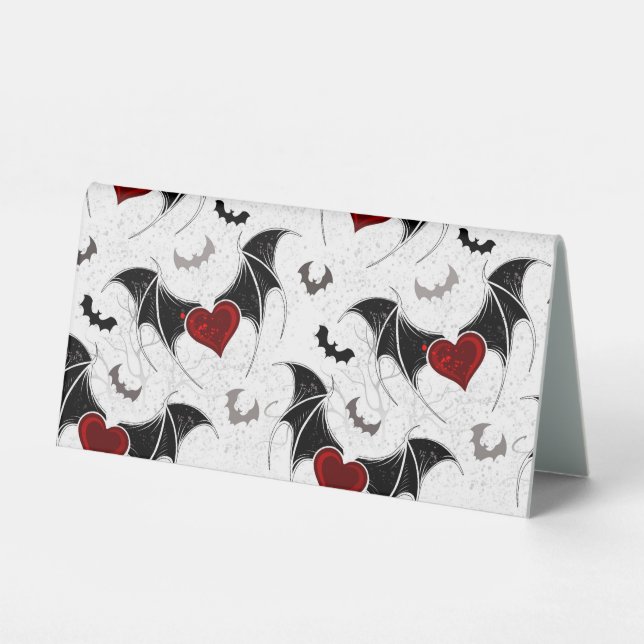 Halloween heart with black bat wings (Front)