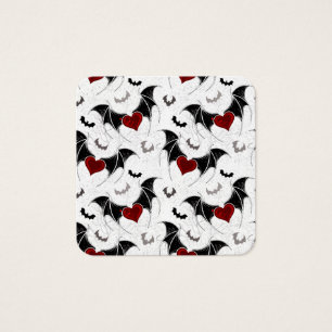 Halloween heart with black bat wings