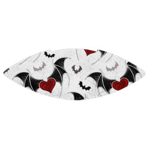Halloween heart with black bat wings american football