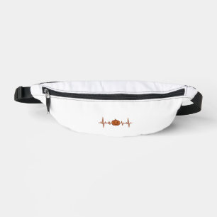 Halloween Heartbeat Pumpkin Vintage Vector Design_ Bum Bags