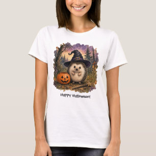 Halloween Hedgehog Witch T-Shirt
