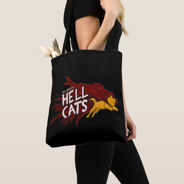 Halloween Hellcats Tote Bag (Close Up)