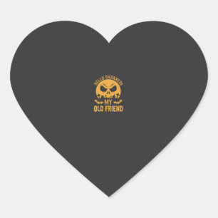 Halloween Hello Darkness Graveyard Moon Heart Sticker