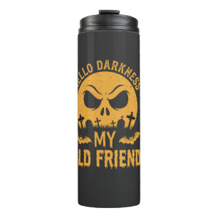 Halloween Hello Darkness Graveyard Moon Thermal Tumbler