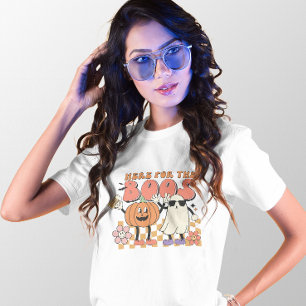 HALLOWEEN HERE FOR THE BOOS GHOST & PUMPKIN T-Shirt
