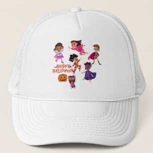 Halloween Heroes In Costume Trucker Hat