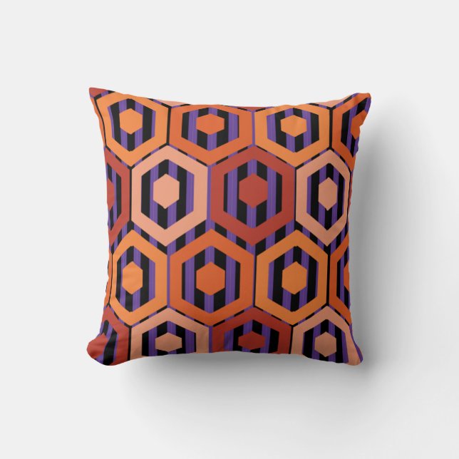 Halloween Hexagons Cushion (Front)