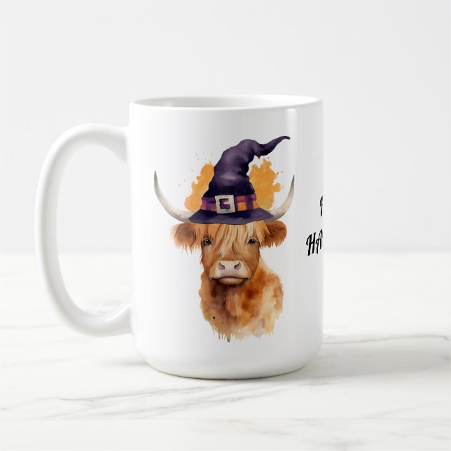 Halloween Highland Cow 15 oz Classic Mug (Left)