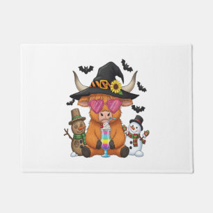 Halloween Highland Cow (2) Doormat