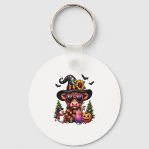 Halloween Highland Cow 2 Key Ring