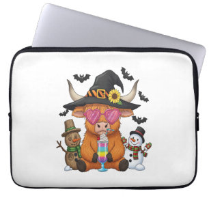 Halloween Highland Cow (2) Laptop Sleeve
