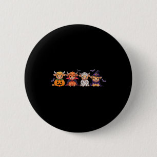Halloween Highland Cow 6 Cm Round Badge