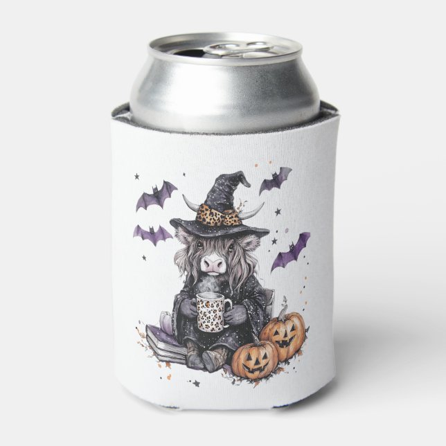 Halloween Highland Cow Can Cooler (Can Front)